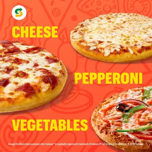 Si, na Subway nos tin pizza