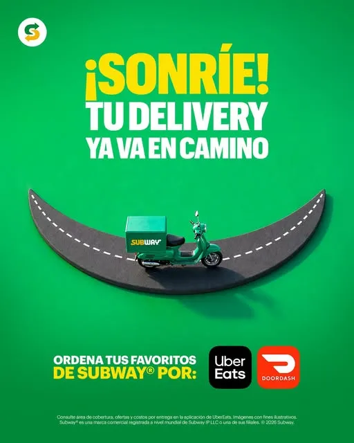 Hay días para salir… y días para pedir Subway®. 😌