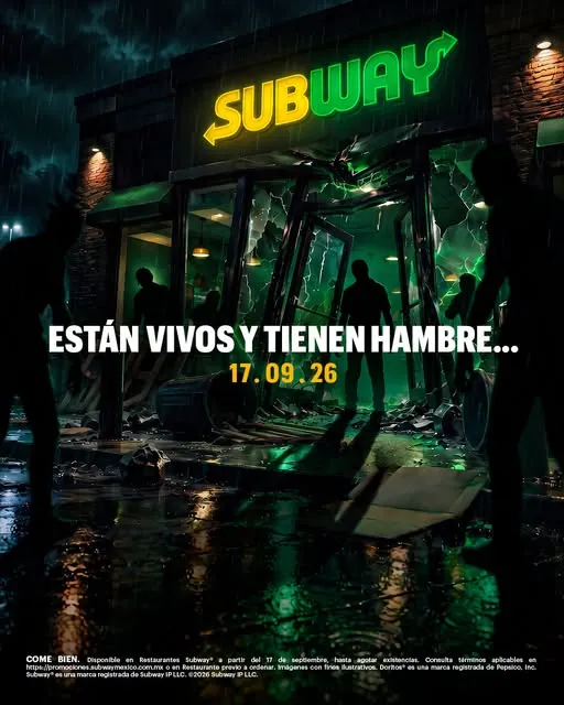 Prepárate, porque este Halloween Subway se va a poner monstruosamente delicioso. 🧟‍♂️🥖
