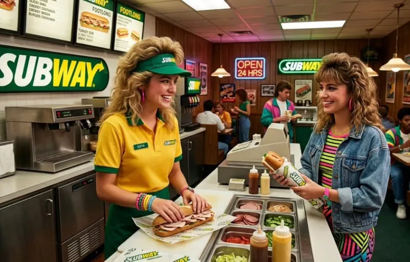 Viajamos en el tiempo a los 80s y confirmamos algo: el sabor del Footlong nunca pasa de moda. 📟🕺 ¿Qué ingredientes llevaría tu Sub ochentero?