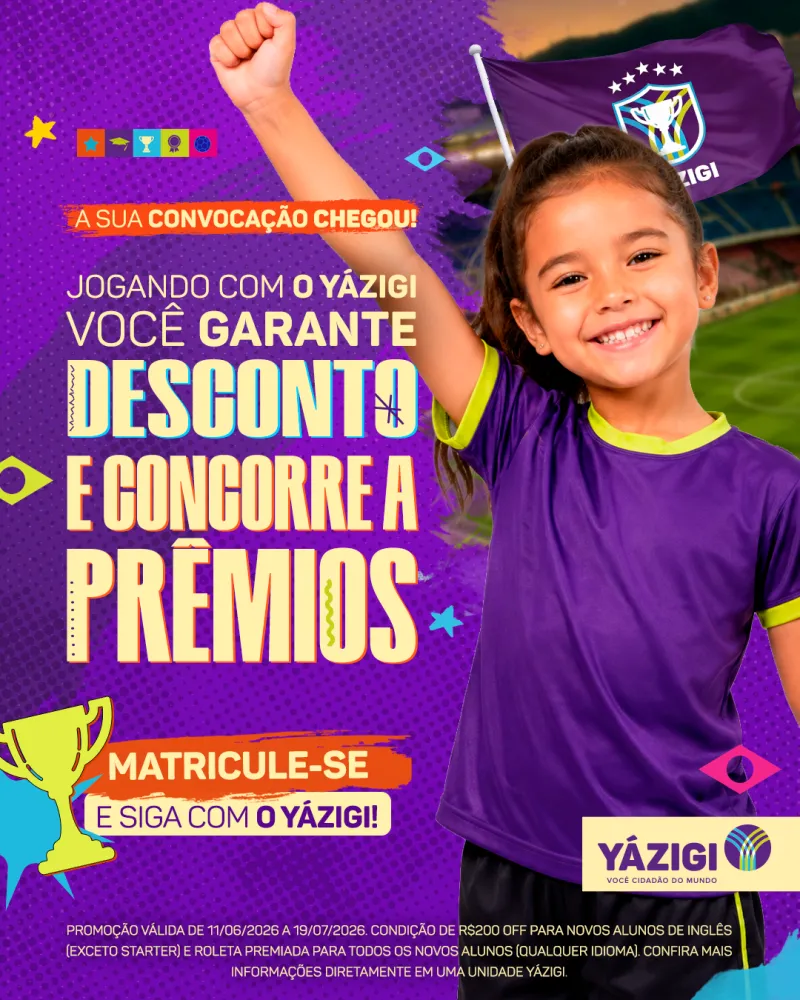 Inglês no Yázigi Lagoa Nova com R$200 OFF