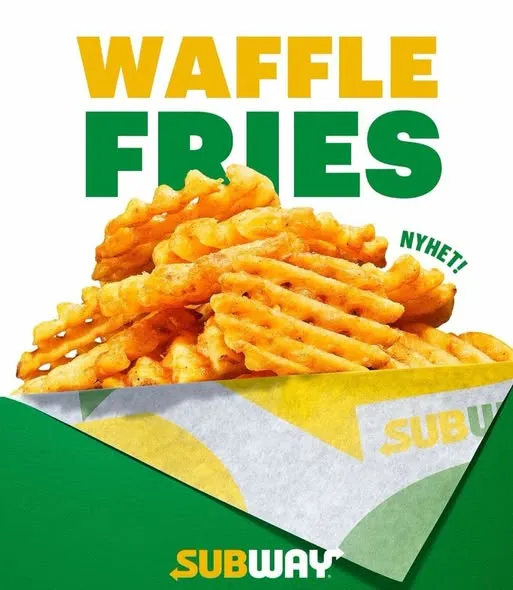 Crispy, golden, and made for dipping. 🍟✨ Grab some Waffle Fries with your Subway® meal!