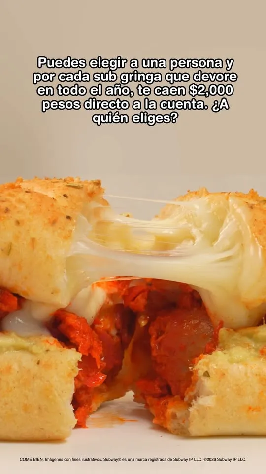 Inversión segura: etiquetas a tu amix, se vuelve adicto al nuevo Subway al pastor y tú te la pasas cobrando todo el año. ¿A quién nominas?