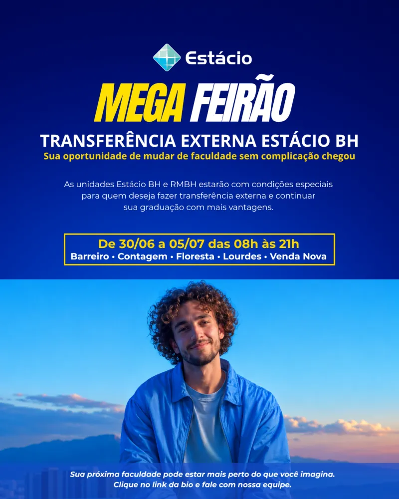 MEGA FEIRÃO DE TRANFERÊNCIA EXTERNA - ESTÁCIO BH