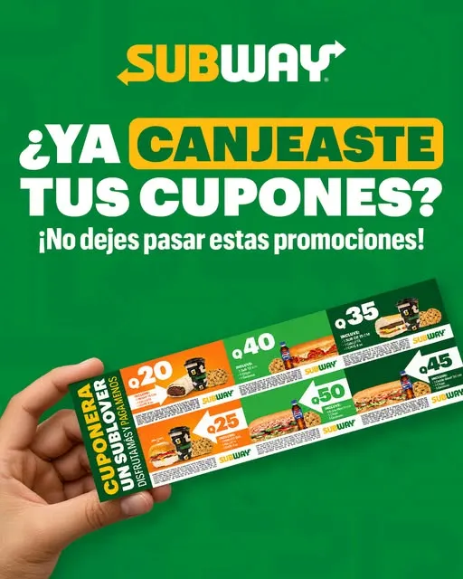 💚💛 ¡Tus antojos tienen premio en Subway! 🥪🔥