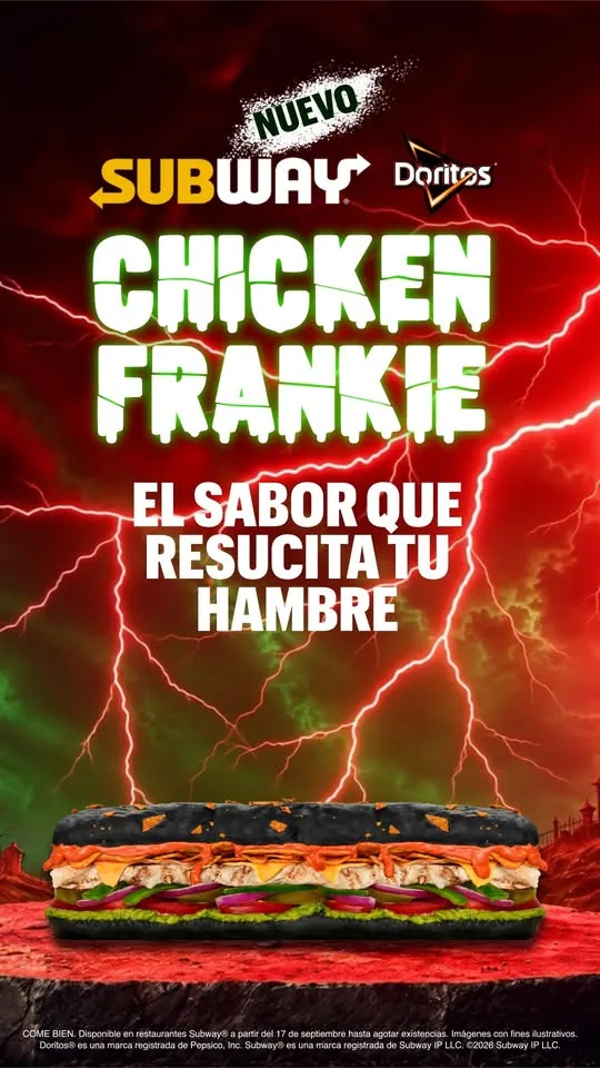 El misterio se acabó, pero el antojo apenas empieza. 🤤 ¿Ya probaste el nuevo Subway Chicken Frankie.?