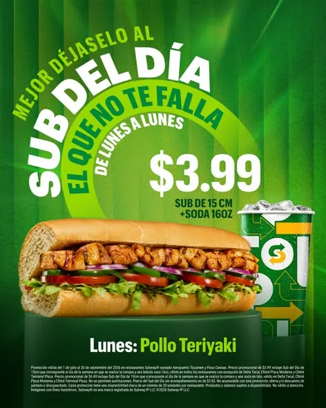 Cuando el amigo falla, el Sub del Día no. 😌🥪Este lunes