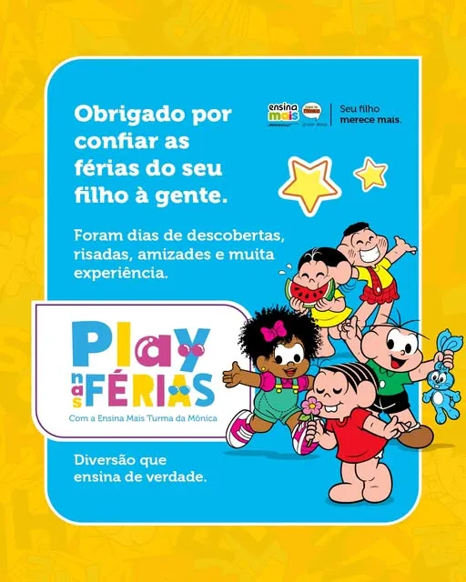 O Play nas Férias chegou ao fim, mas as memórias ficam. 💛✨