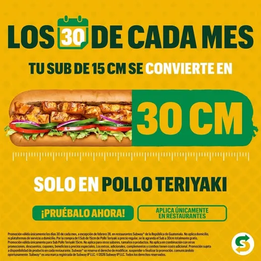 ¡El doble de Pollo Teriyaki, el doble de antojo!