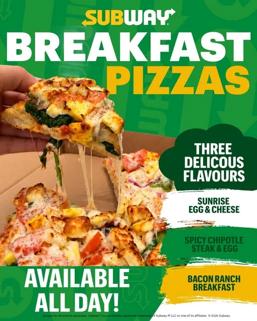 🍕 BREAKFAST PIZZA… NOW ALL DAY! 🎉