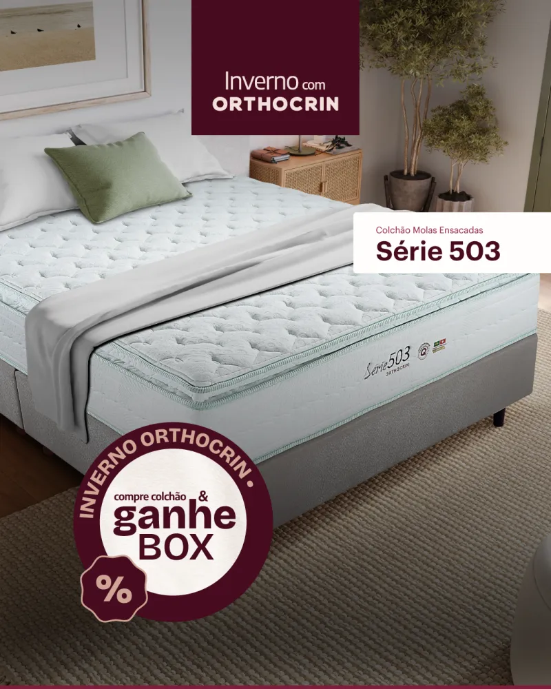 Hora de trocar seu colchão! Compre colchão e GANHE o box.