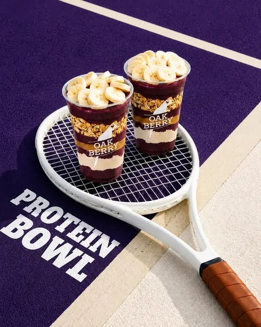 Match point da sua rotina: OAK + proteína. 💪💜