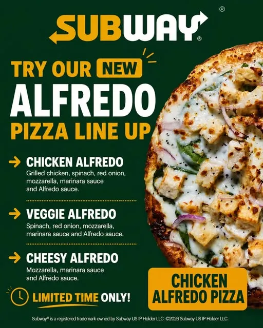 NEW! The Alfredo Pizza Lineup has arrived! 🤤🍕
