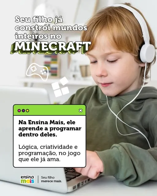 Ele já sabe construir castelos, cidades e mundos inteiros no Minecraft. 🧱