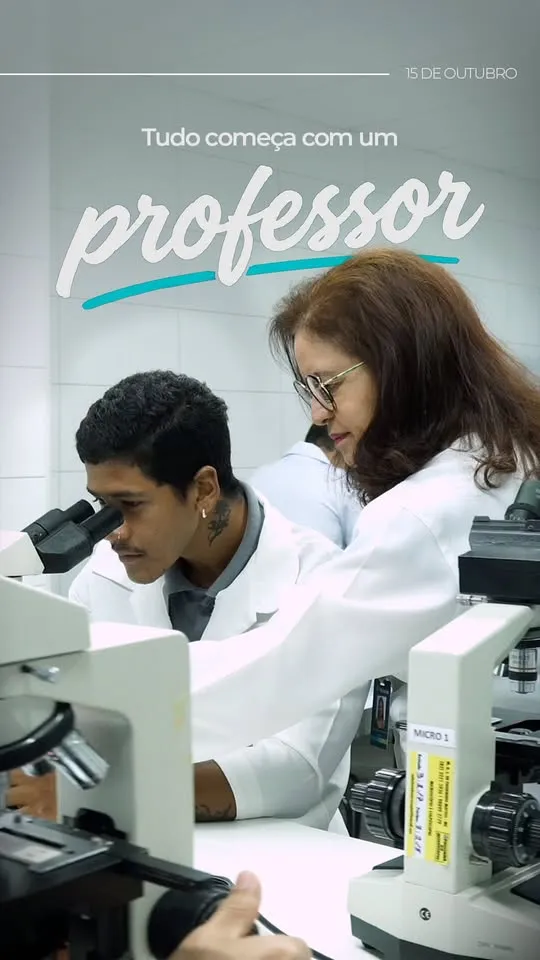 Tudo começa com um professor. 💙