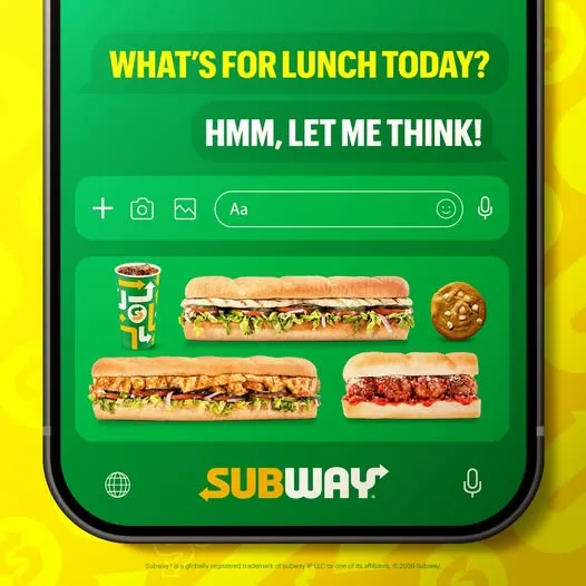 Why overthink it when Subway is always a good idea? 💚💛