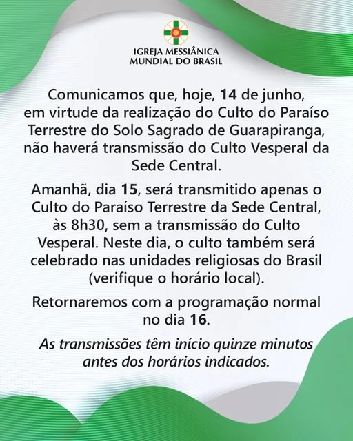 Comunicamos que