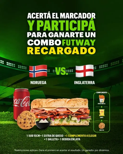 ¡EL PRIMER COMENTARIO EN ACERTAR EL MARCADOR SE GANA UN COMBO FUTWAY! 🎁🎉