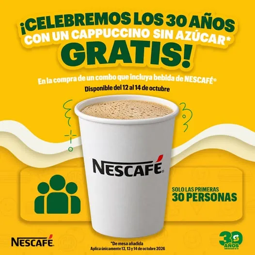 ☕🎉💚💛 ¡30 años se celebran con grandes sorpresas! 🥳