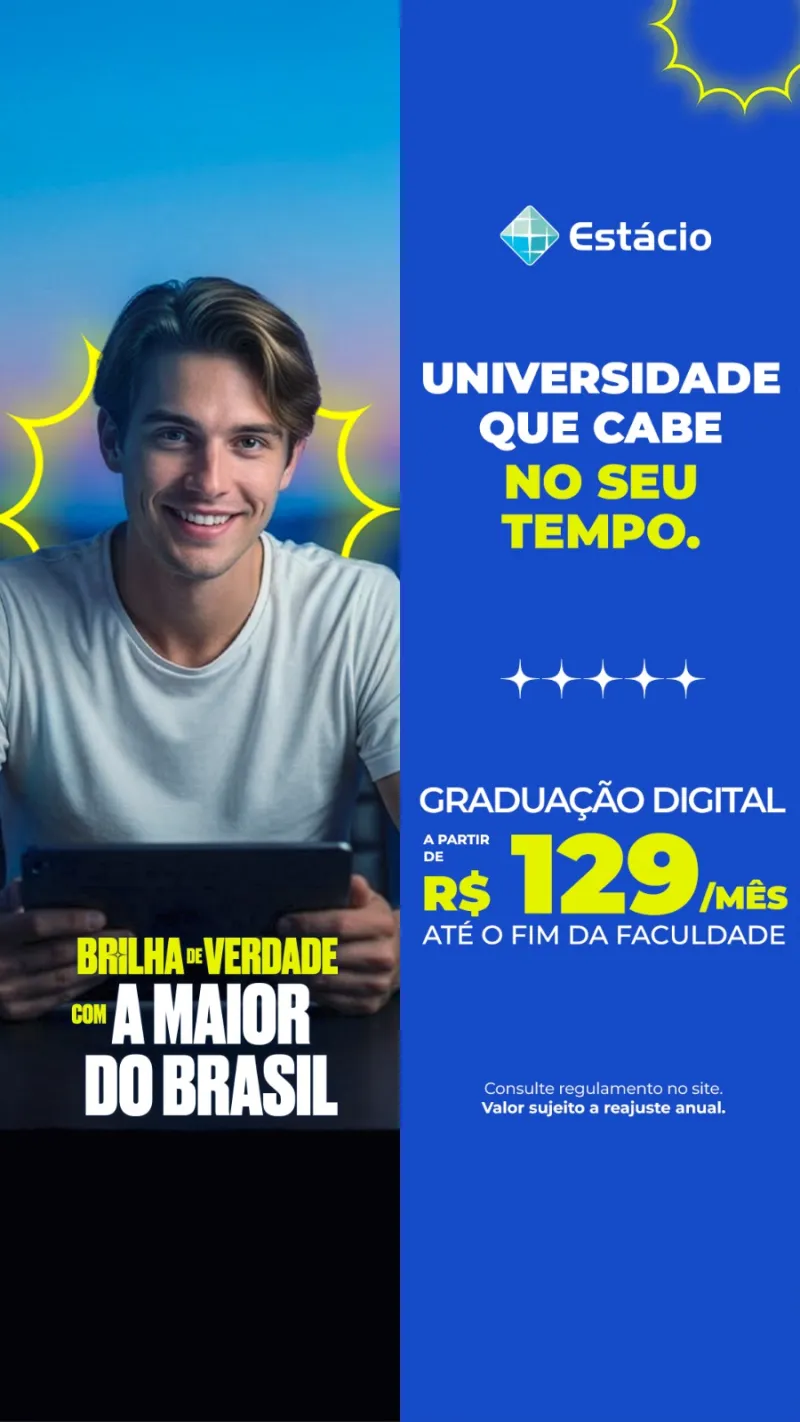 Graduação Digital Estácio a partir de R$ 129/mês!