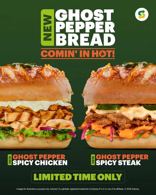 For a limited time only, GHOST PEPPER BREAD. 🔥💚 Have you tried it?
