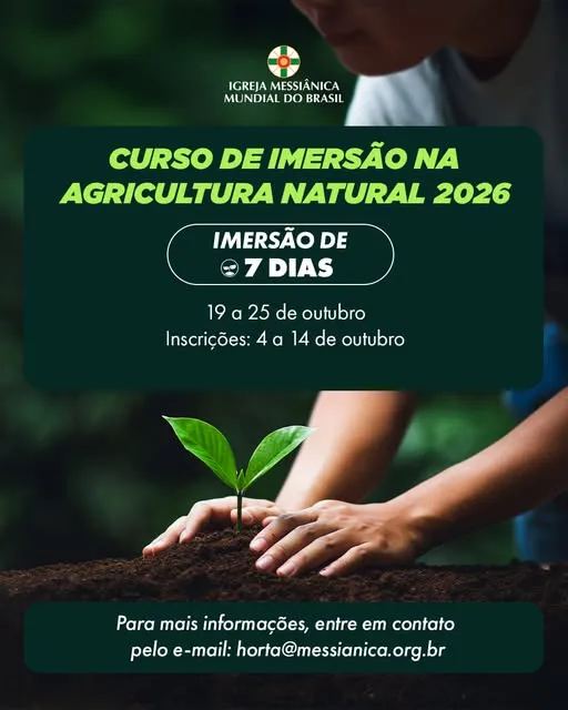 Estão abertas as inscrições para o Curso de Imersão na Agricultura Natural com duração de 7 dias