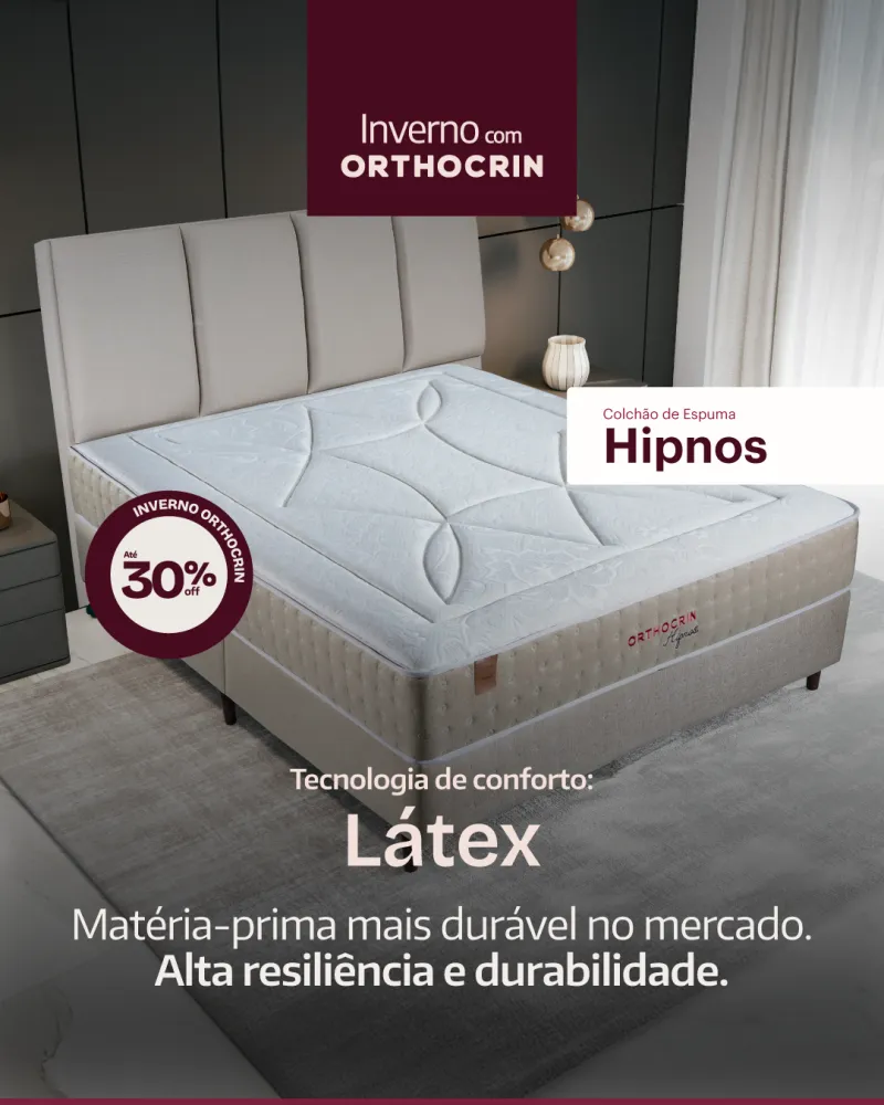 Nesse inverno, transforme suas noites em momentos de puro conforto com o Colchão Hipnos da Orthocrin.