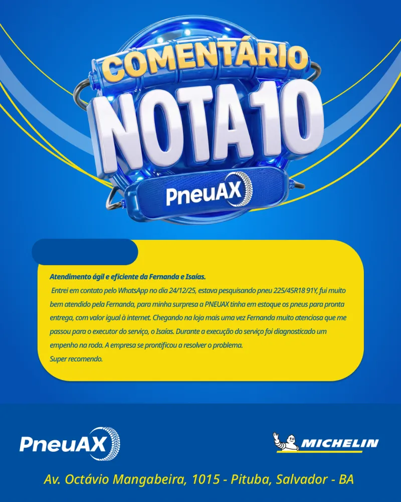AVALIAÇÃO 5 ESTRELAS!
