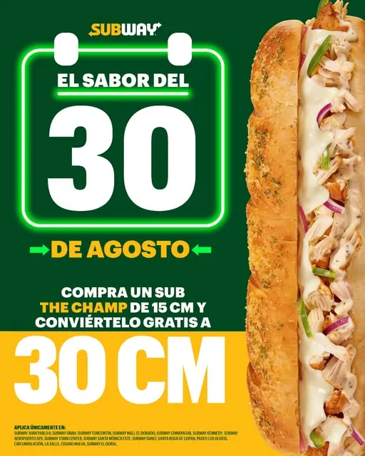 Este 30 de agosto, tu antojo viene en tamaño grande. 🥖🔥