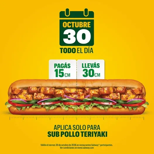 ¡Este 30 de octubre, duplicá tu antojo! 🤩🥖 