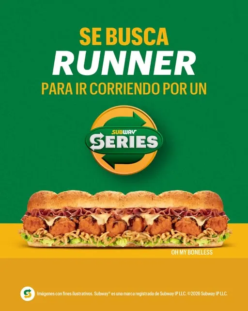 Buscamos a alguien rápido, con actitud y listo para conquistar cualquier antojo. 😎 ¿Ya encontraste a tu favorito de la Subway Series?