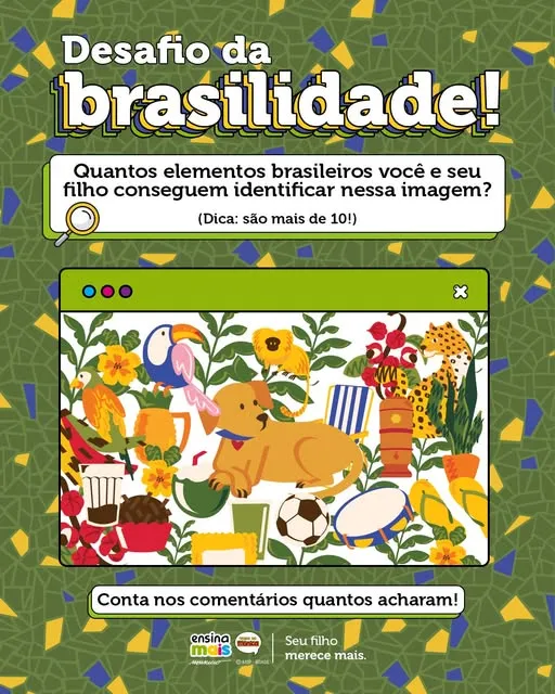 Desafio da brasilidade ativado! 🇧🇷👀