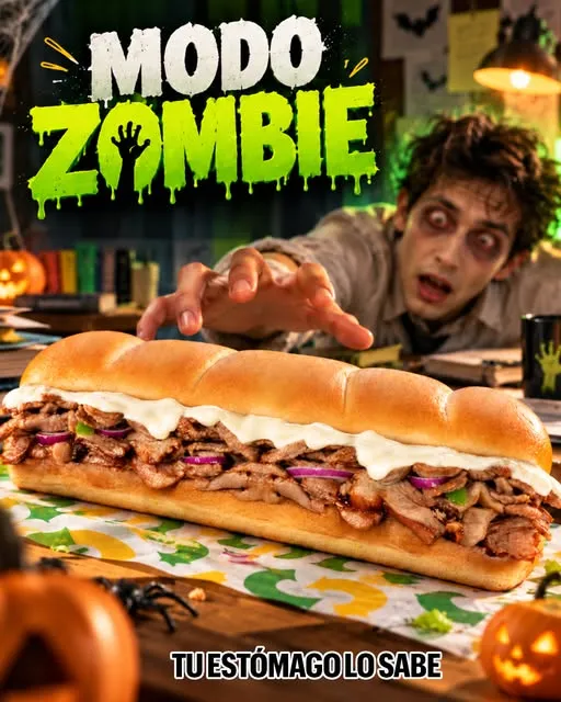 Un antojo tan grande que hasta los zombies lo buscan... 🧟‍♂️🥖🎃