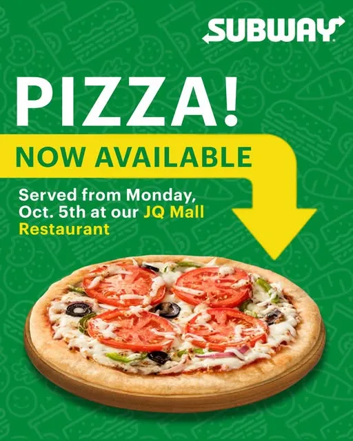 🍕Available from Monday, October 5. Stop by JQ Mall or order through the Subway® app for easy pickup.