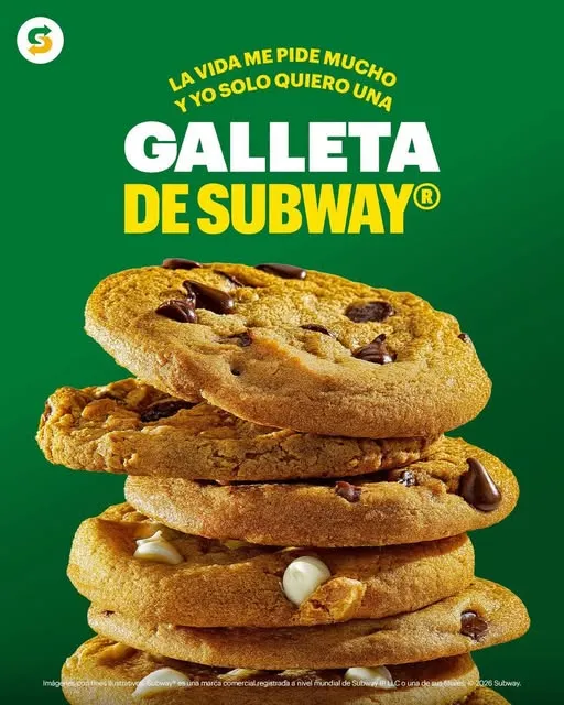 La vida exige mucho, pero una Galleta de Subway® soluciona todo
